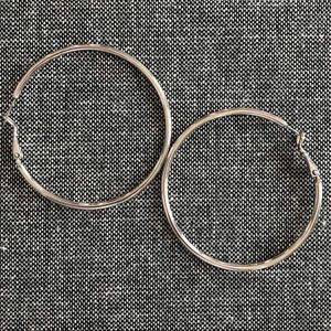 Lia Sophia silver hoops